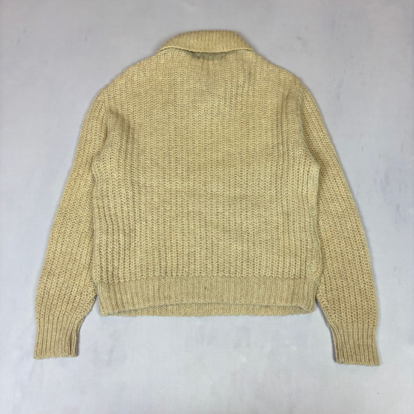 Jantzen Vintage 50s Jantzen Mohair Wool Blend Cableknit Shawl Collar Size US L / EU 52-54 / 3 - 3 Thumbnail
