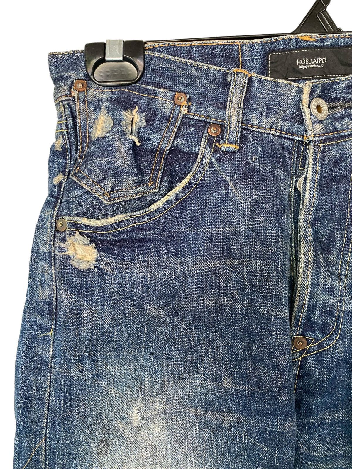 Designer × Japanese Brand Hosu.Atpd Redline Jeans W30” Size US 30 / EU 46 - 5 Thumbnail