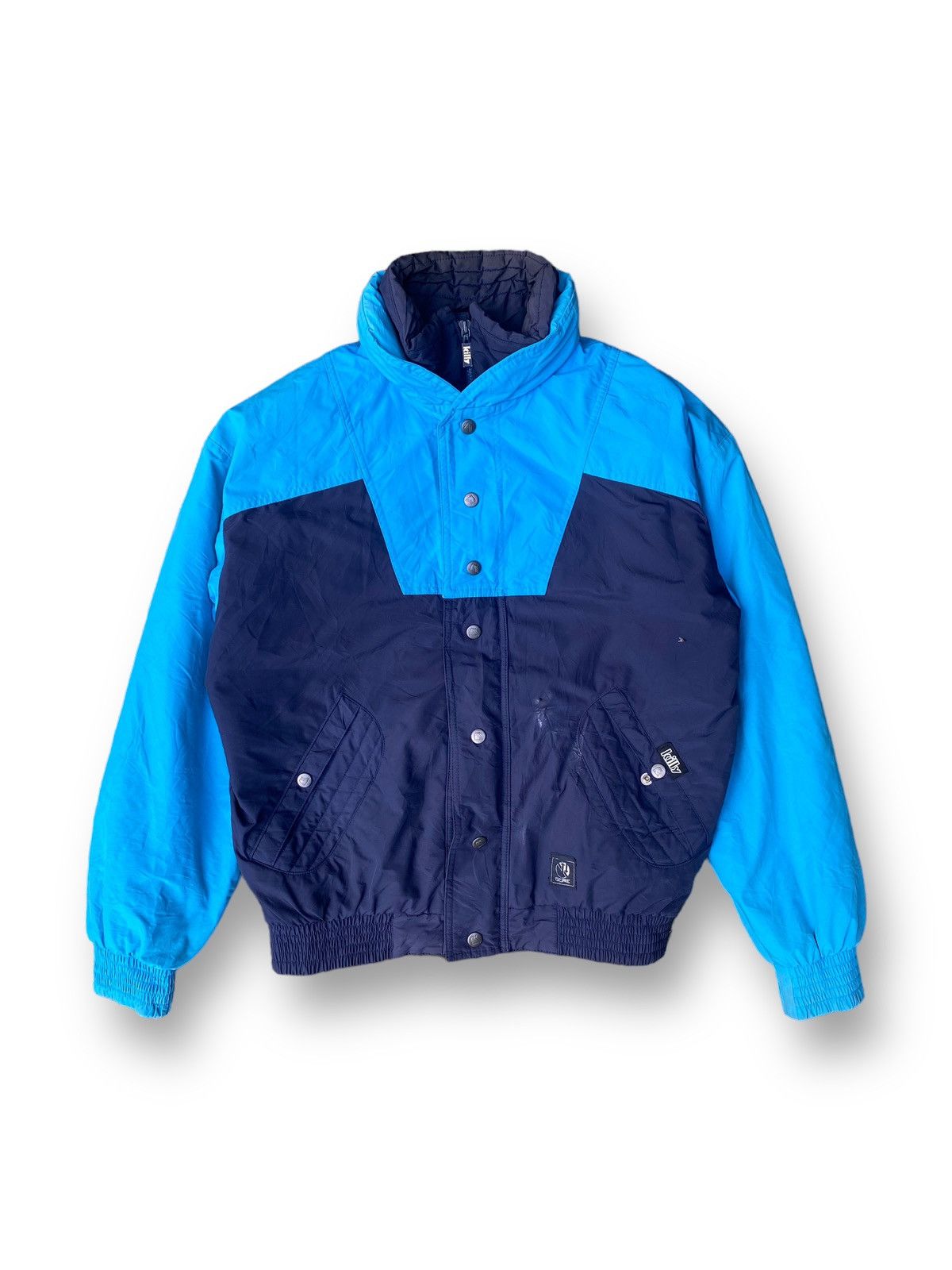 image of Vintage Killy By Asics Goretex Racing Sports Bomber Jacket in Blue, Men's (Size Medium)
