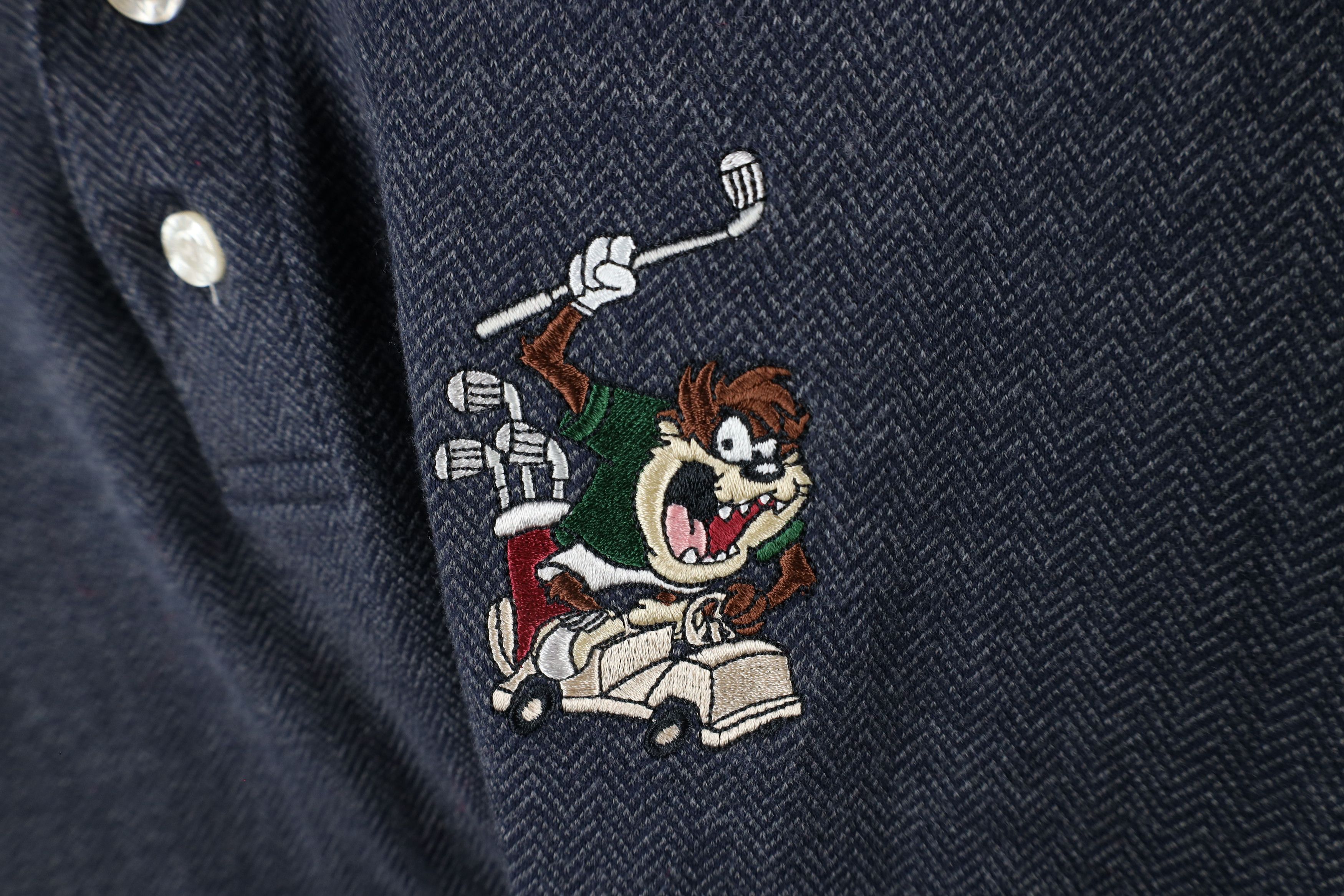 Vintage Vintage 90s Looney Tunes Taz Tazmanian Devil Golf Polo Size US XL / EU 56 / 4 - 4 Thumbnail