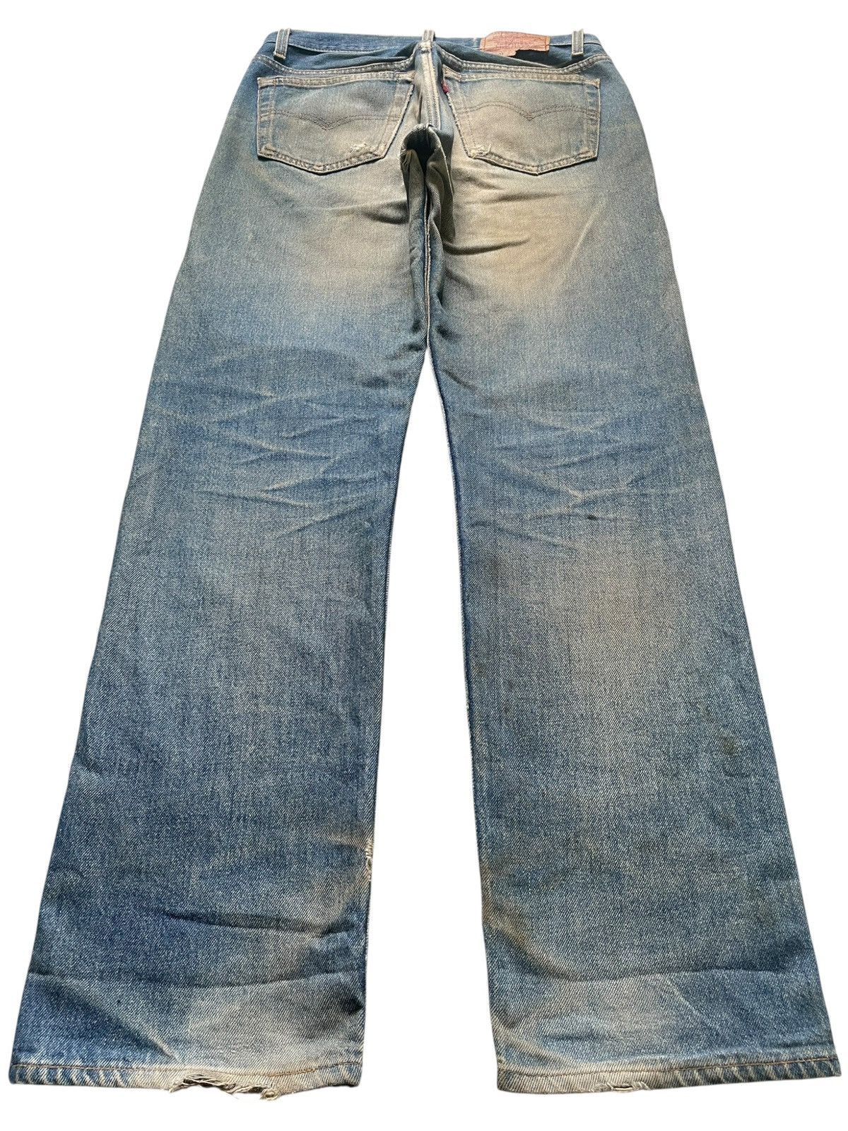 Levi's Vintage 90s Levis 501 Mud Wash Distressed Loose Jeans Size US 31 - 2 Thumbnail