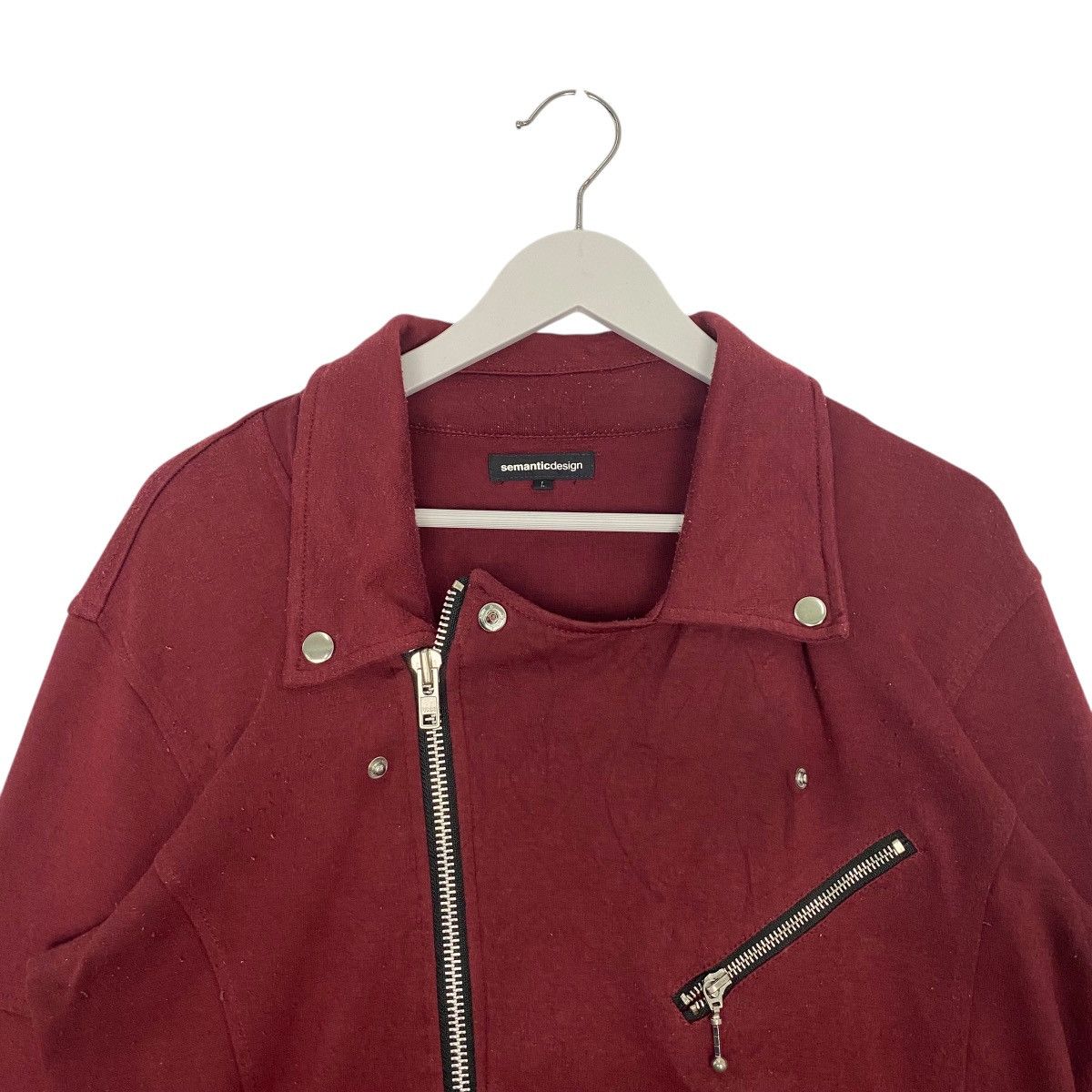 Vintage Vintage Semantics Design Sweatshirt Red Pullover Size L Size US L / EU 52-54 / 3 - 4 Thumbnail