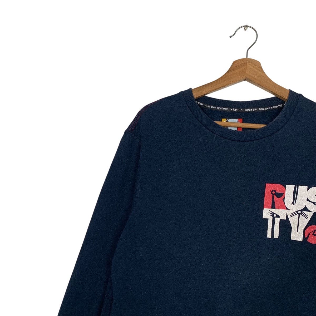 Rusty RUSTY Big Logo Surfing Crewneck Sweatshirt #3538-C162 Size US M / EU 48-50 / 2 - 9 Thumbnail