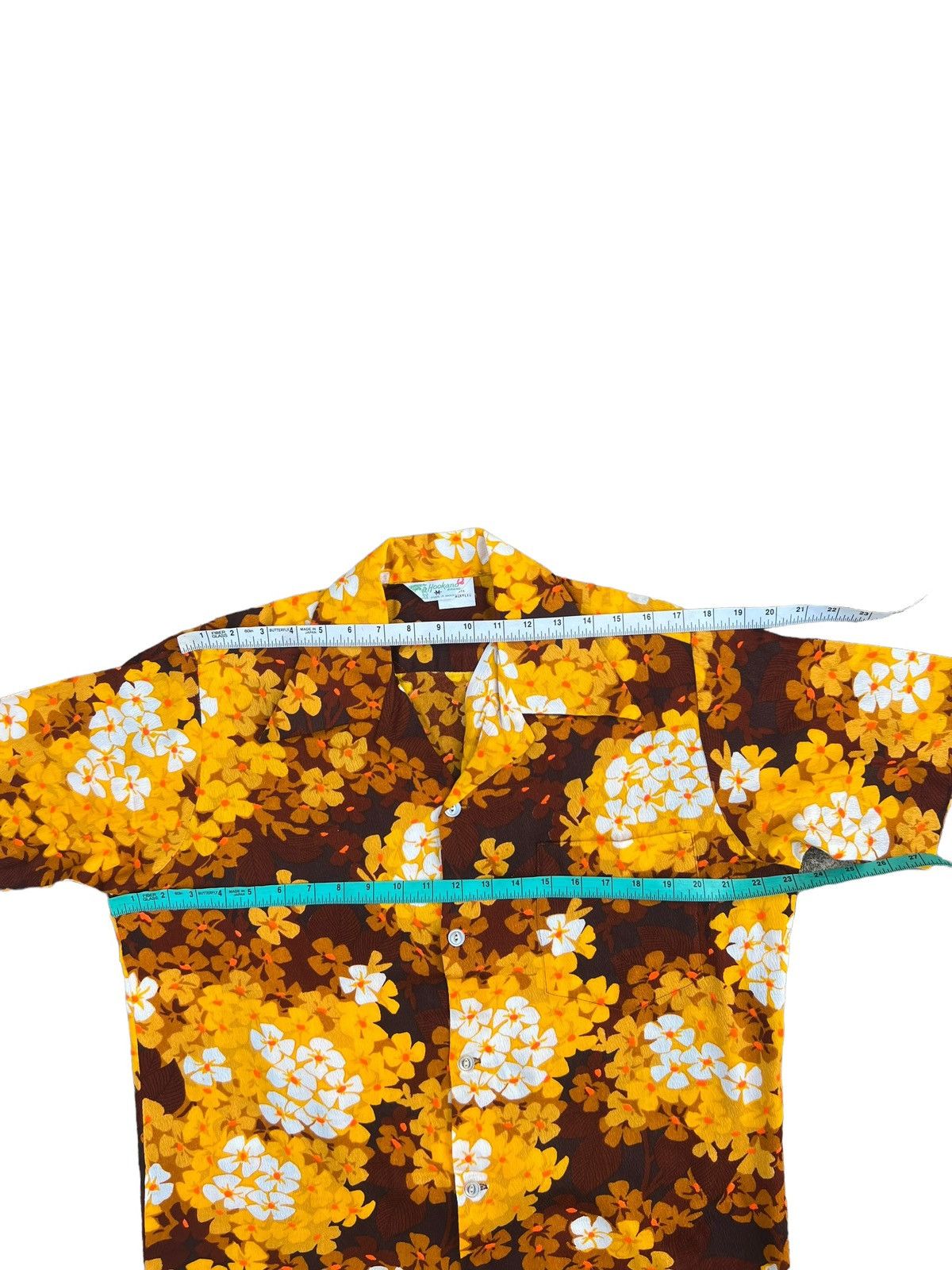 Other 60s 70s Hookano Brand Flower Psychedelic Hawaiian Barkcloth Size US M / EU 48-50 / 2 - 3 Thumbnail