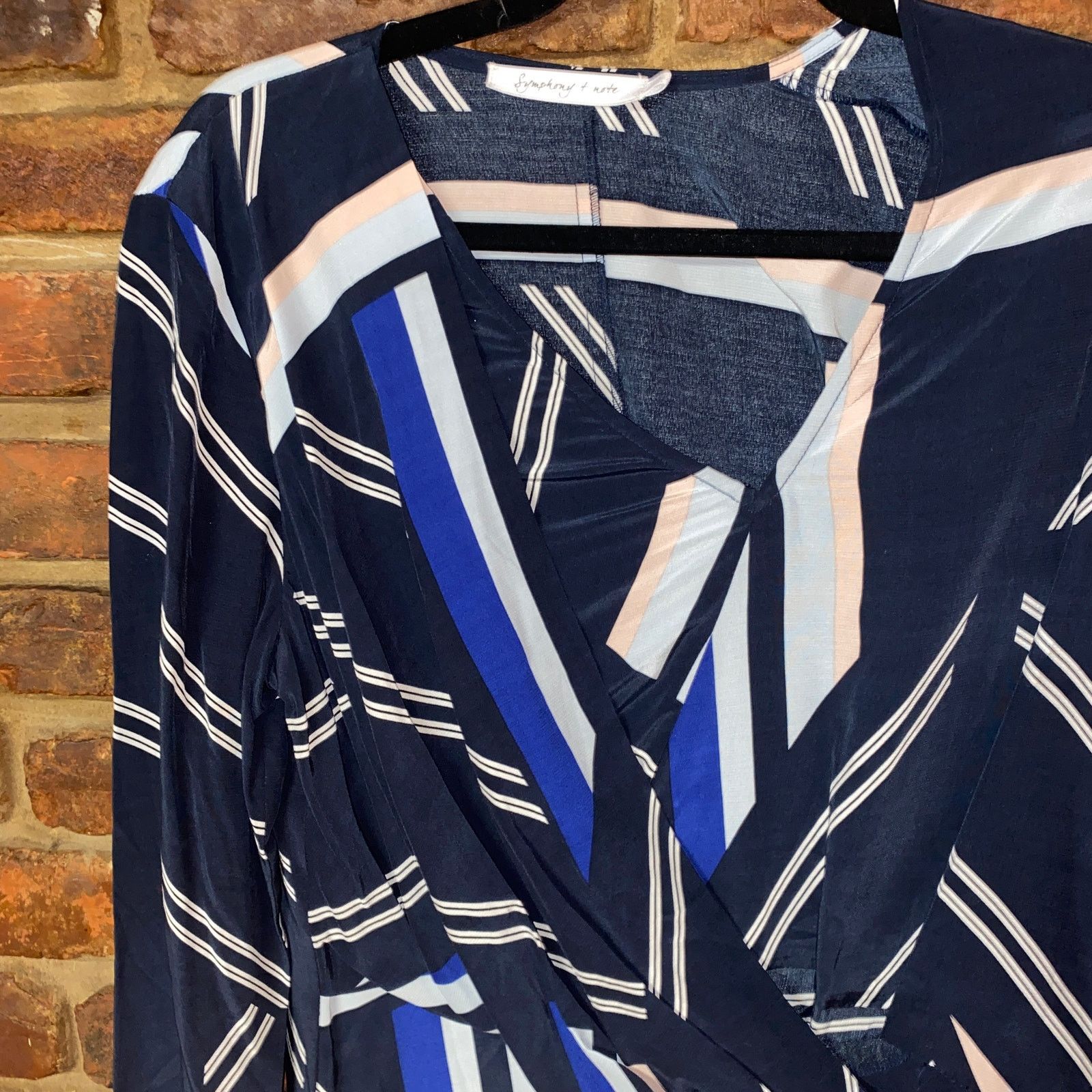 Other NWT Symphony + Notes Asymmetrical Faux-Wrap Blouse Small Size S / US 4 / IT 40 - 2 Thumbnail