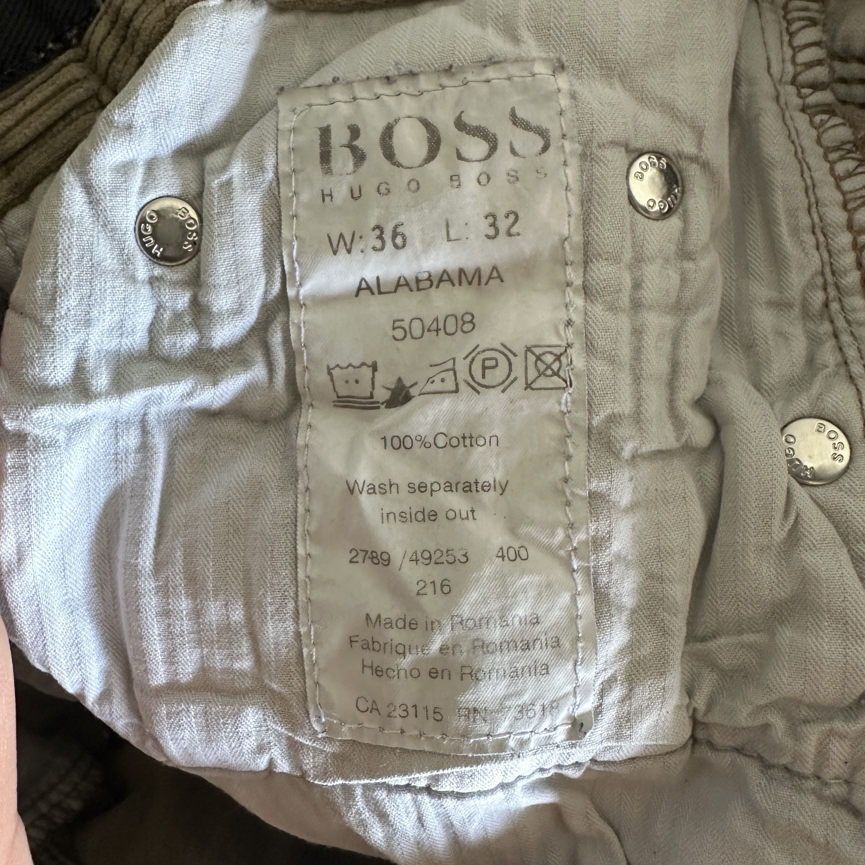 Hugo Boss Hugo Boss Corduroy Trousers Mens Alabama Pants Cord Jeans Size US 36 / EU 52 - 10 Thumbnail