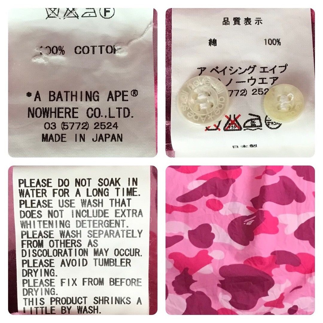 Bape 🔥Vintage🔥 BAPE Pink camo shirt a bathing ape NIGO Size US M / EU 48-50 / 2 - 7 Thumbnail