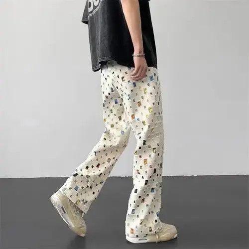 Japanese Brand × Vintage Men Loose Straight Elastic Waist Pants Retro Size US 32 / EU 48 - 4 Thumbnail