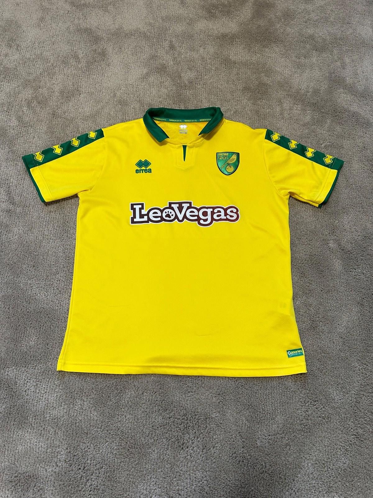 Errea #23 Maddison Norwich City 2017/18 Football Shirt Jersey Size US XL / EU 56 / 4 - 1 Thumbnail