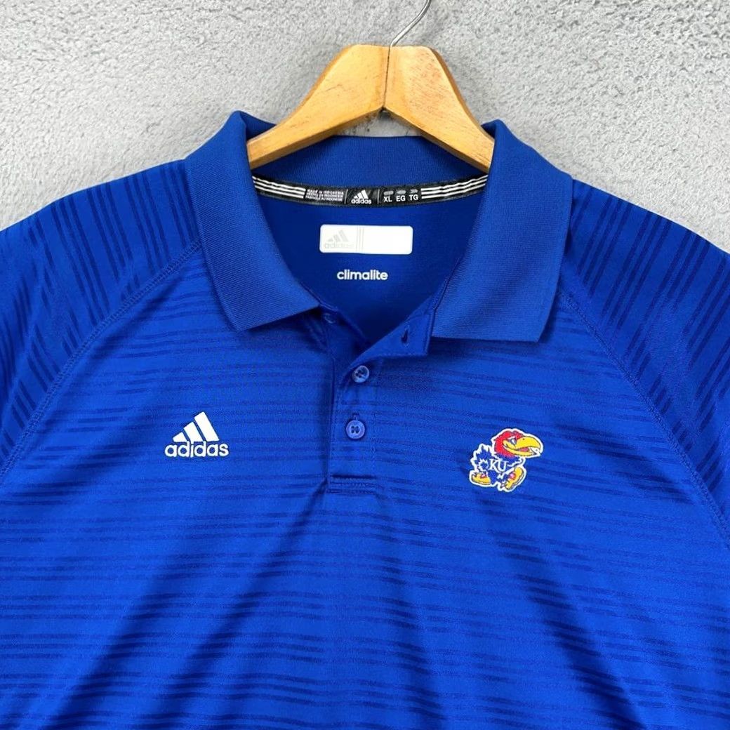 Adidas Adidas Golf Polo Shirt Mens XL Climalite Blue Stripe Athletic Short Sleeve Rugby Size US XL / EU 56 / 4 - 2 Thumbnail