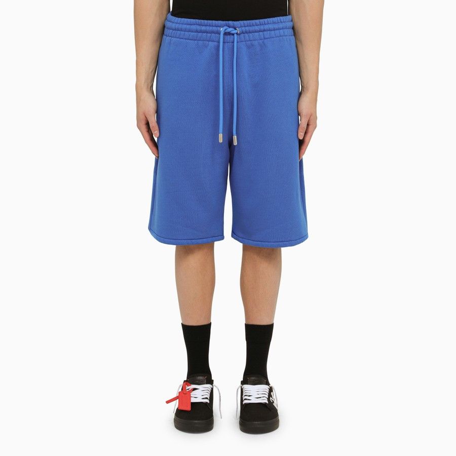 image of Off White O1D2Blof0424 Logo Shorts In Blue, Men's (Size 34)