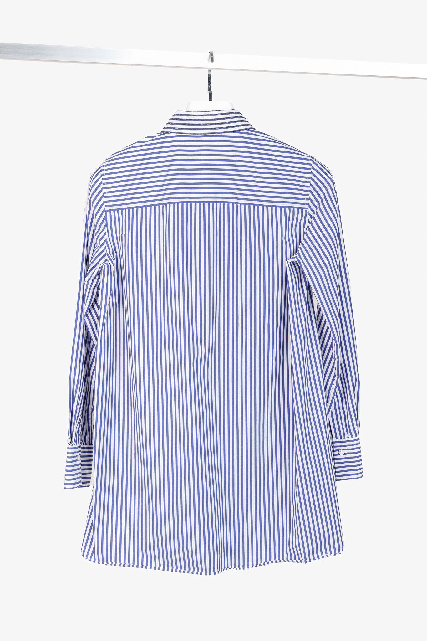 Brunello Cucinelli Brunello Cucinelli AW/16 Striped Monili-Bead Shirt Size M / US 6-8 / IT 42-44 - 2 Thumbnail