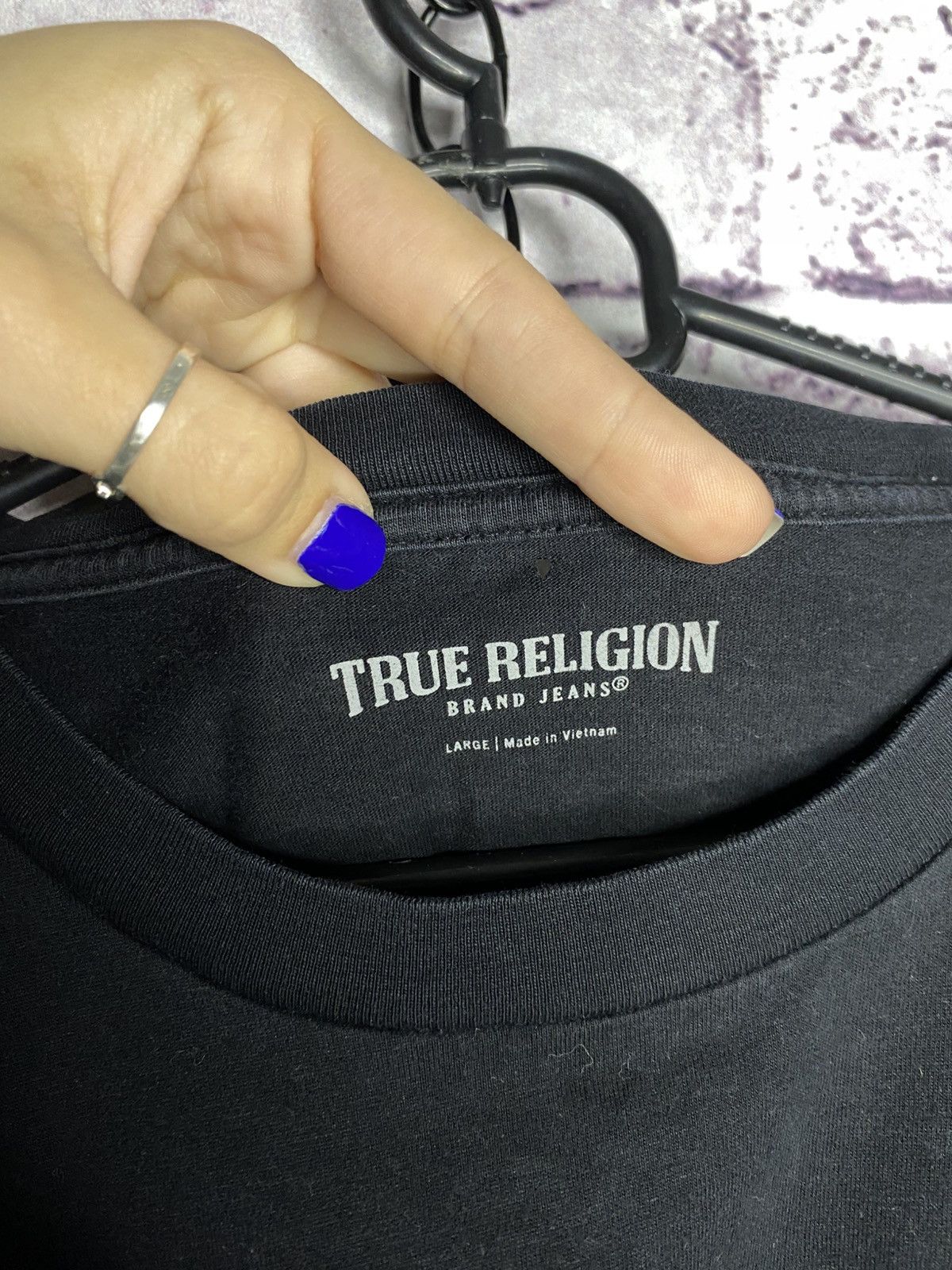True Religion Men's T-Shirt True Religion Big Logo Tee Size L Size US L / EU 52-54 / 3 - 5 Thumbnail
