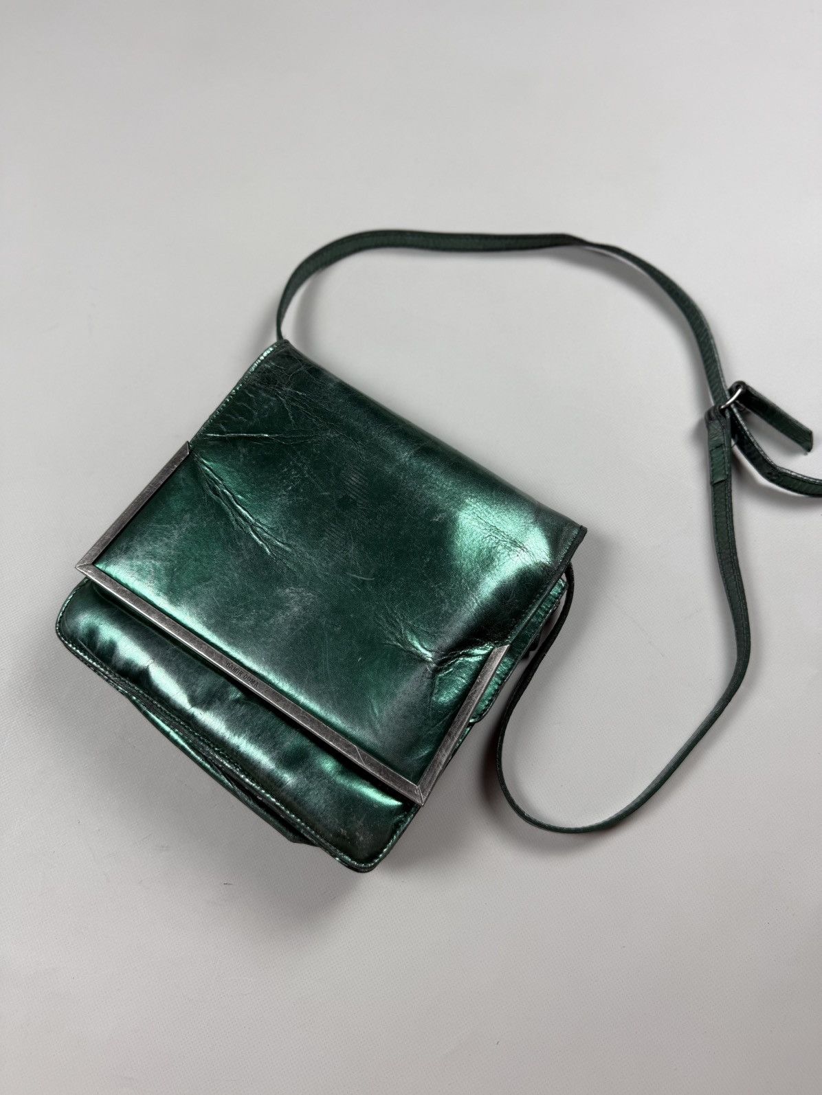 Damir Doma Damir Doma Cracked Leather Shoulder Crossbody Bag Size ONE SIZE - 21 Thumbnail