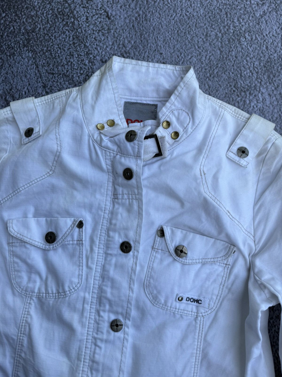 Isamu Katayama Backlash DOHC Biker White Bondage Zipper Jacket Size US S / EU 44-46 / 1 - 5 Thumbnail