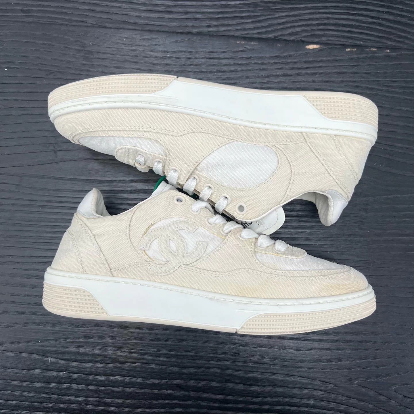 Chanel Chanel 24 Beige Sneakers 38.5 Worn 2x Size US 7.5 / IT 37.5 - 2 Thumbnail