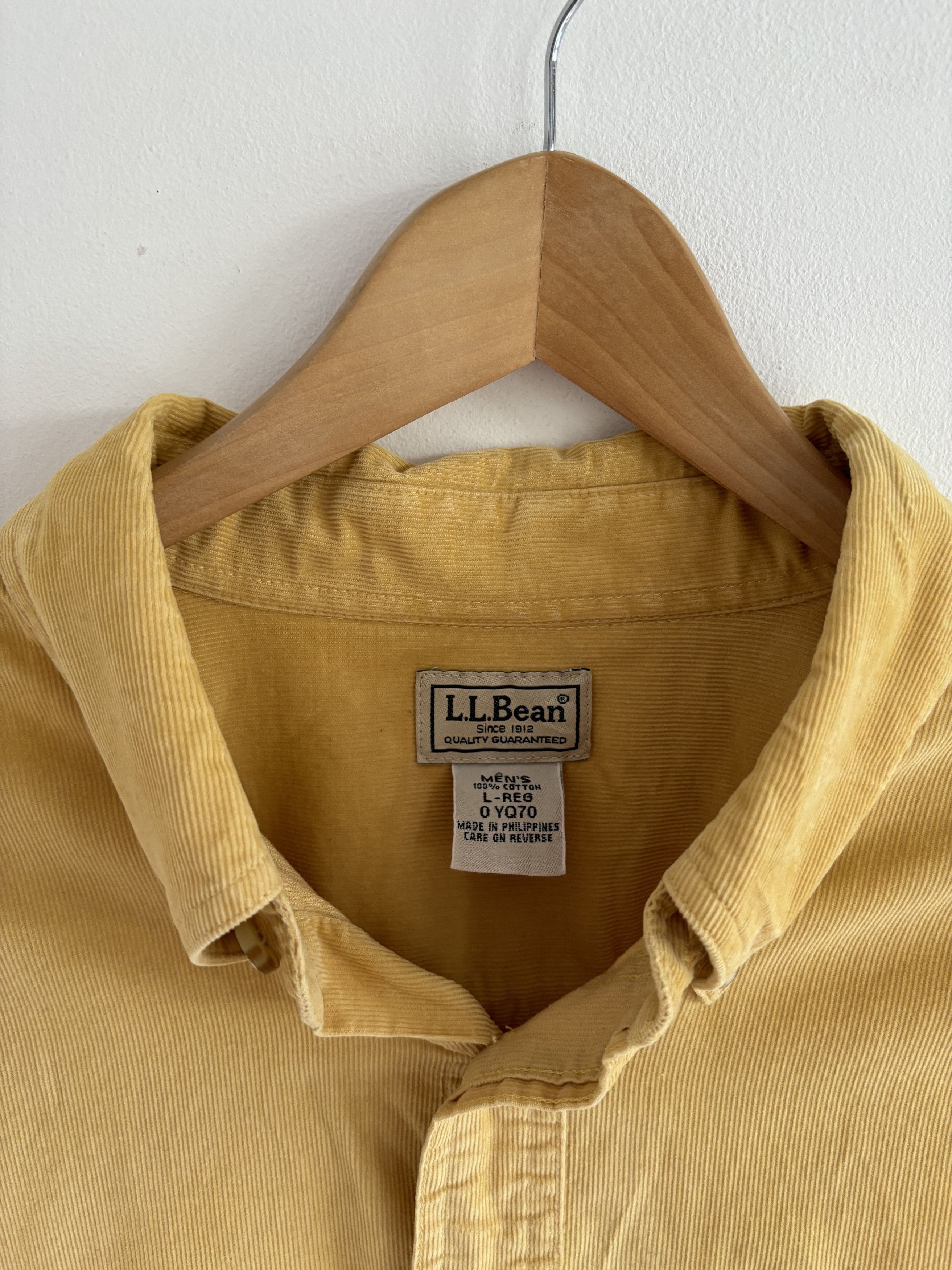 L.L. Bean × Vintage Vintage L.L.Bean Corduroy Mustard Shirt Size US L / EU 52-54 / 3 - 7 Thumbnail