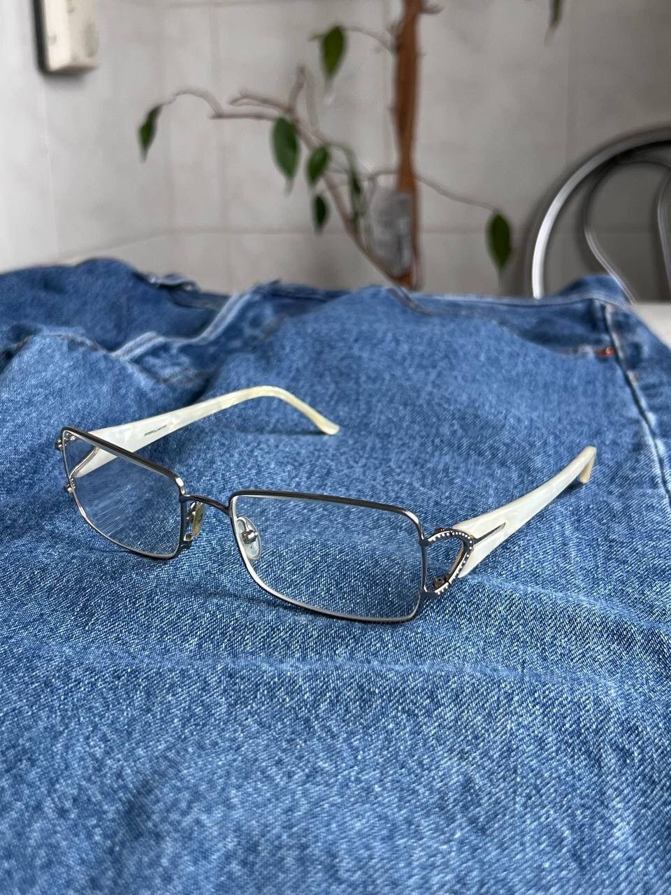 Designer × Vintage Enni Marco White Eyeglasses Vintage Eyewear's Made in Italy Size ONE SIZE - 2 Thumbnail