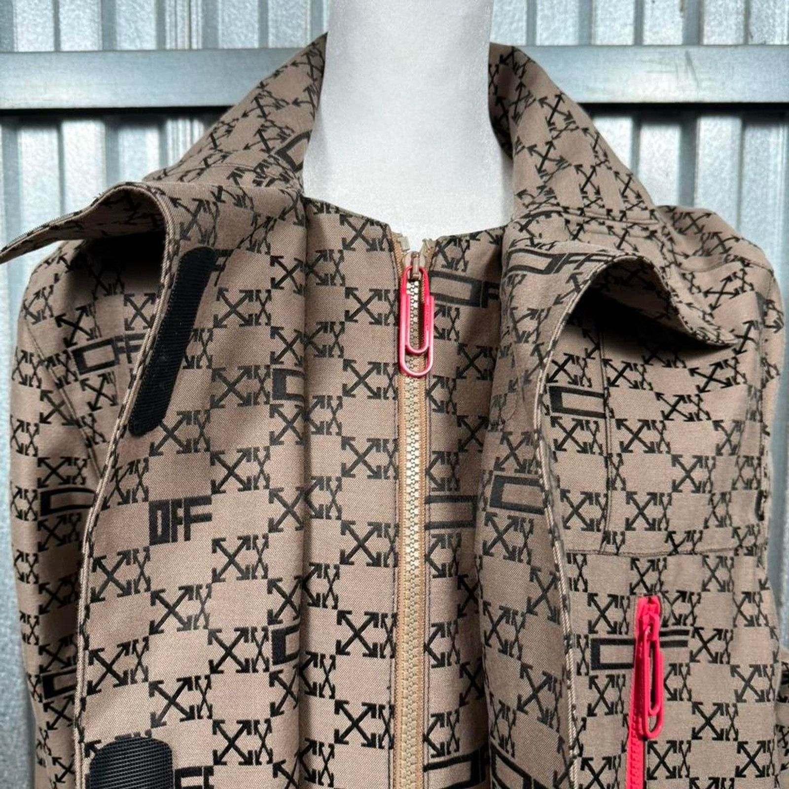 Off-White Off white brown trench coat Size L / US 10 / IT 46 - 4 Thumbnail