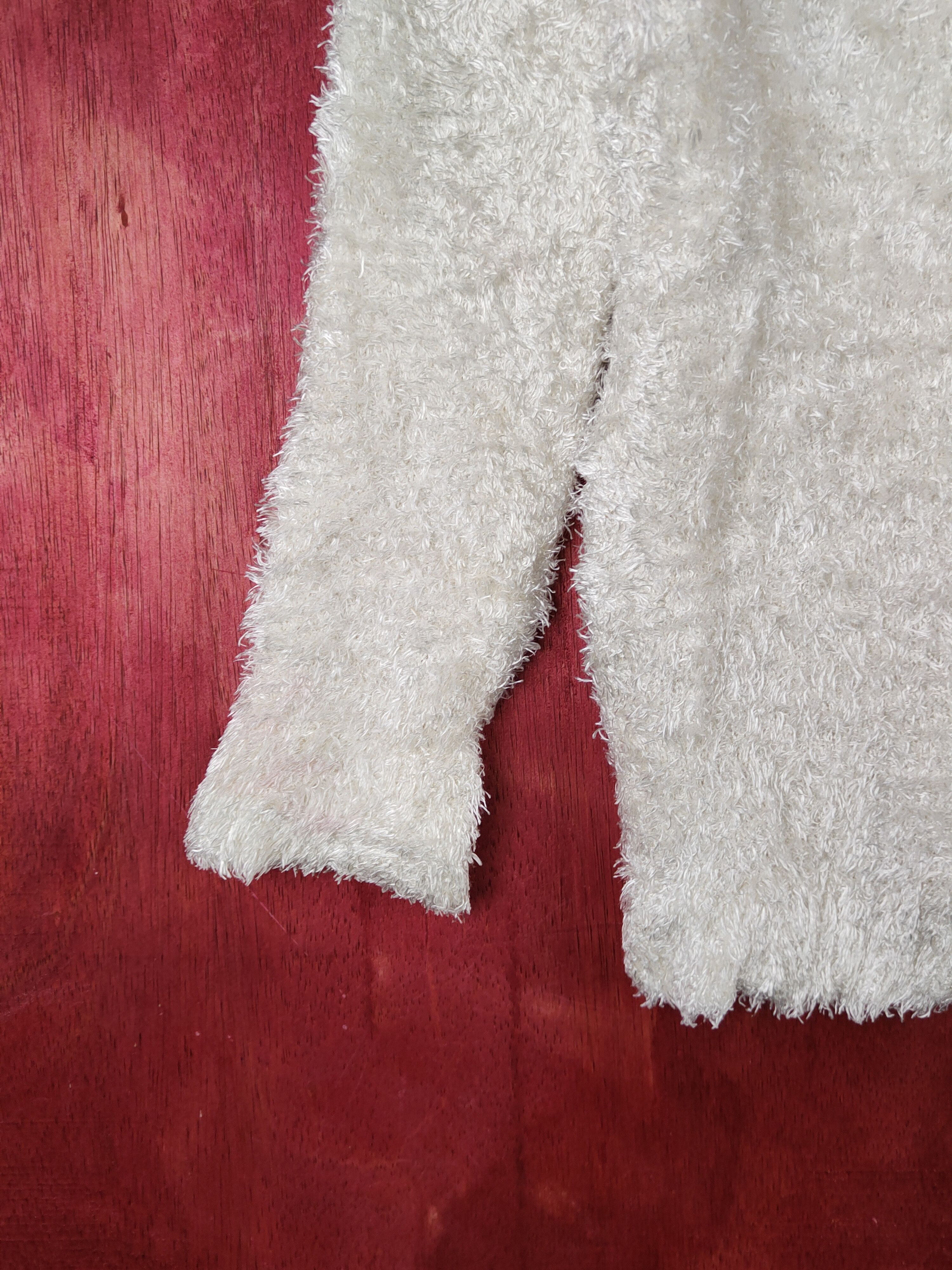 Homespun Knitwear Japanese Brand Ivory Shag Shaggy Fur Mohair Knitwear #S2159 Size M / US 6-8 / IT 42-44 - 4 Thumbnail
