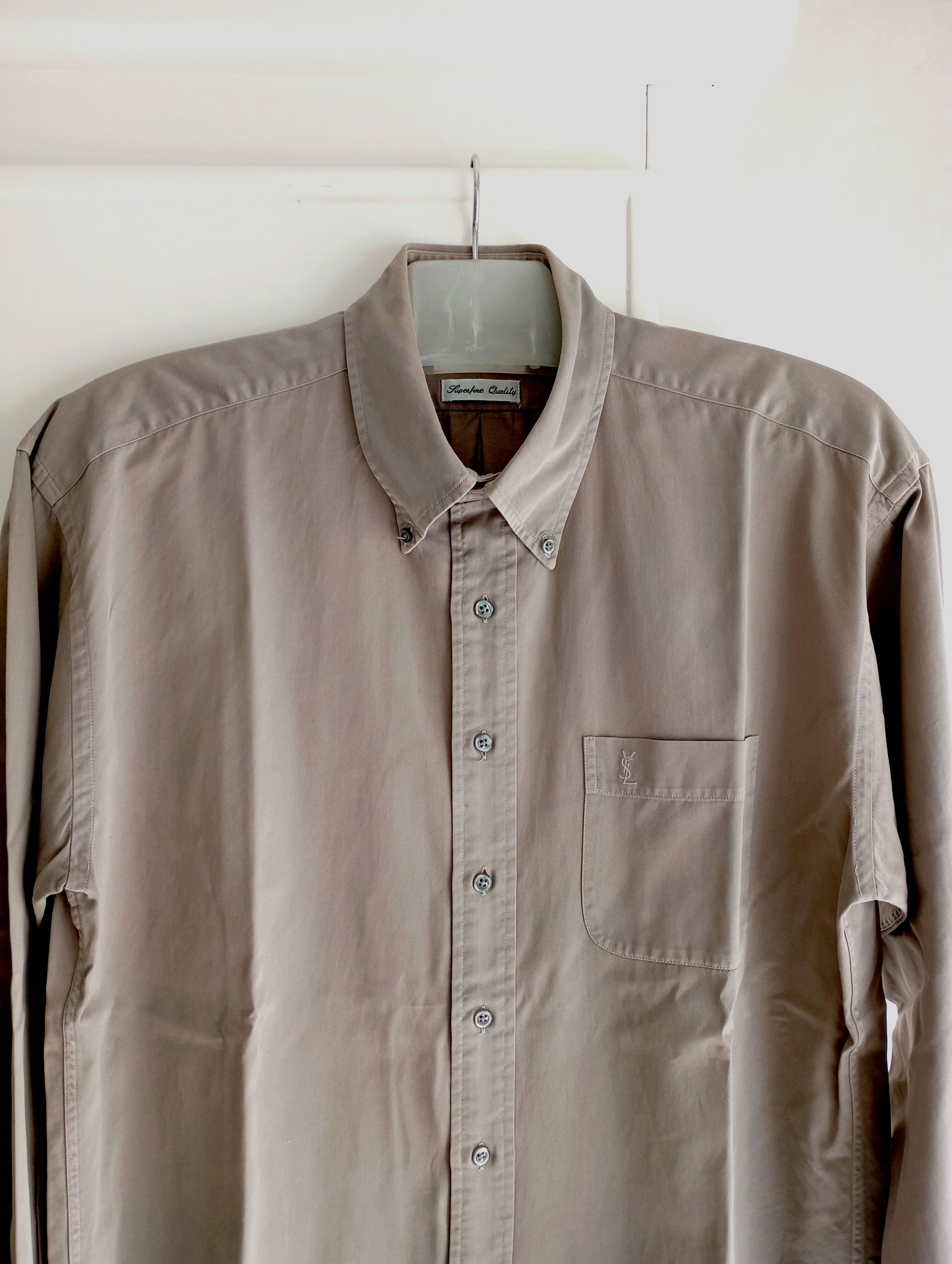 Vintage × Yves Saint Laurent Vintage YSL Yves Saint Laurent Pour Homme Shirt 90s Designer Size US L / EU 52-54 / 3 - 2 Thumbnail