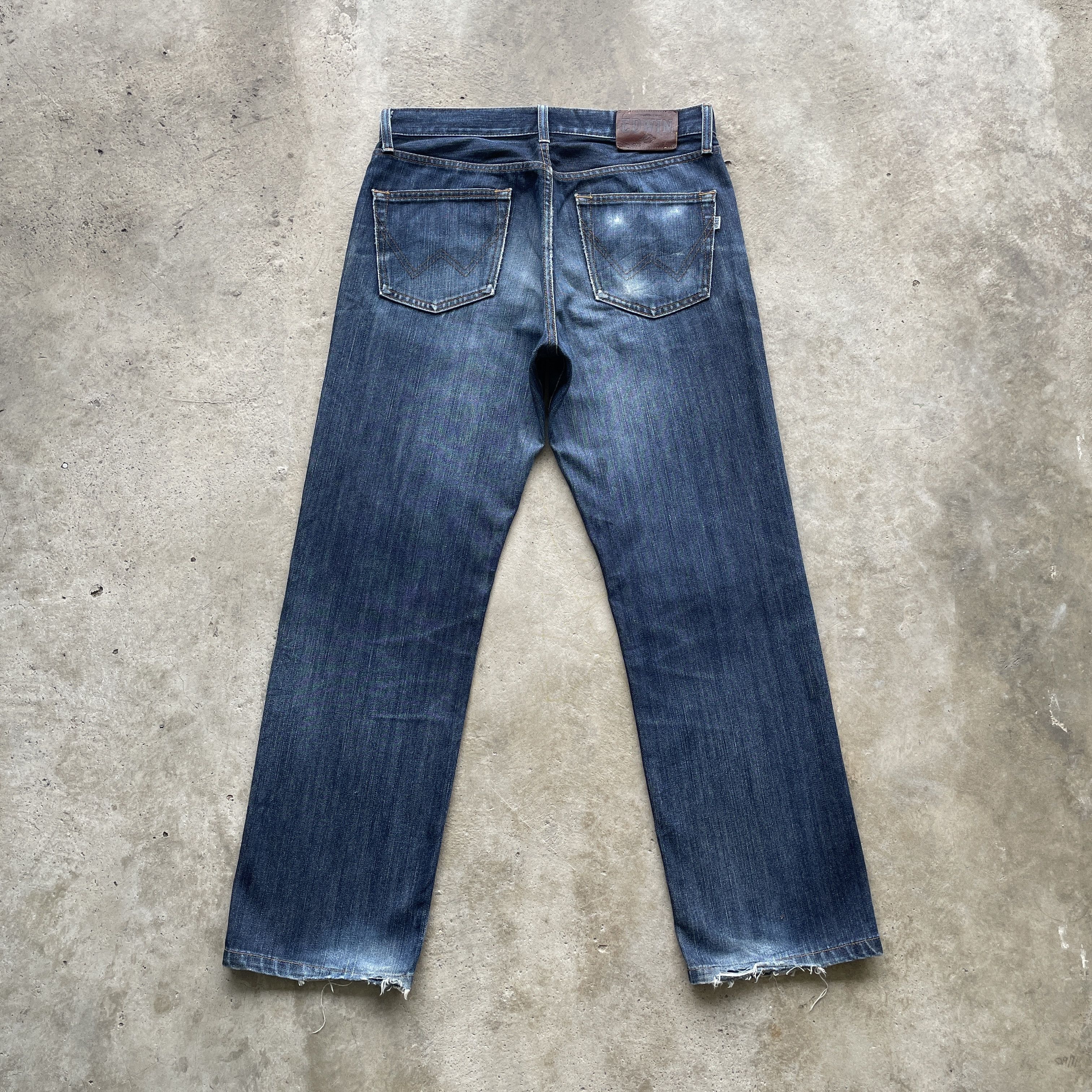 Edwin W32x29 Vintage Edwin Jeans Distressed Denim Faded Pants Size US 32 / EU 48 - 12 Thumbnail