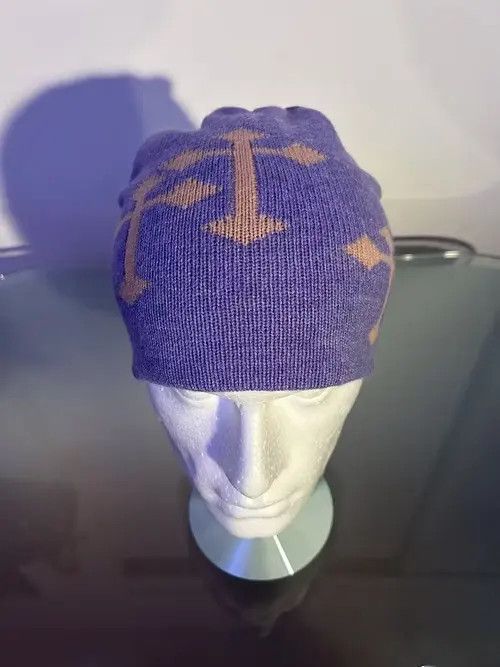 Japanese Brand × Vintage Gothic Cross Beanie (purple lavender) Size ONE SIZE - 2 Thumbnail