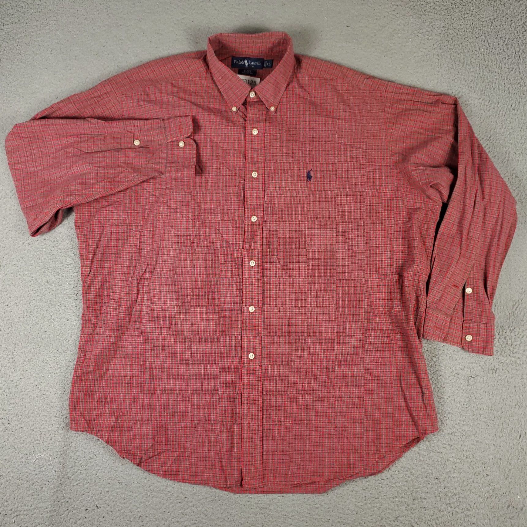 Ralph Lauren Ralph Lauren Shirt Mens XL Red Plaid Button-Up Long Sleeve Classic Preppy American Made in USA Mens XL Red Plaid Shirt Size US XL / EU 56 / 4 - 3 Thumbnail