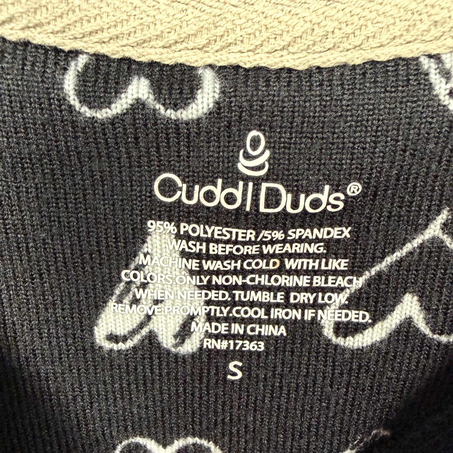 Vintage Cuddl Duds Pajama Set Womens Small Black Heart Print Knit Lounge Sleepwear Size ONE SIZE - 6 Thumbnail
