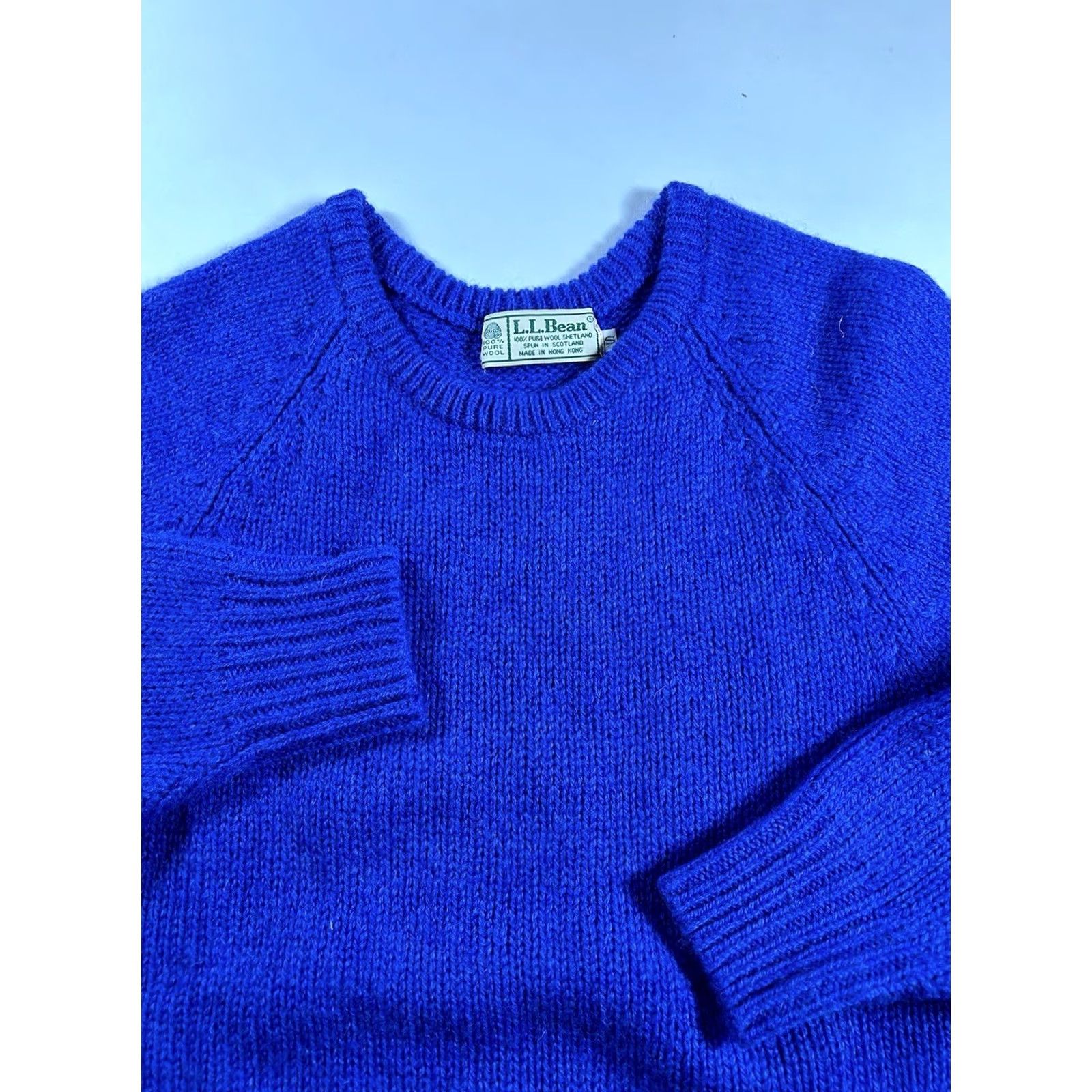 Vintage VINTAGE L.L. BEAN Sweater Women S Blue Knit Crewneck Wool Pullover 100% Wool L.L. Bean USA 80s 90s 2000s Womens Size S / US 4 / IT 40 - 2 Thumbnail