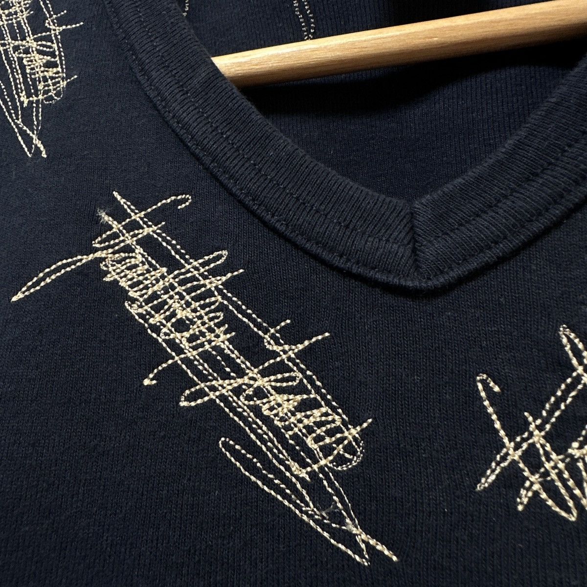Jean Paul Gaultier JEAN PAUL-GAULTIER - Embroidered navy crop top Size M / US 6-8 / IT 42-44 - 5 Thumbnail