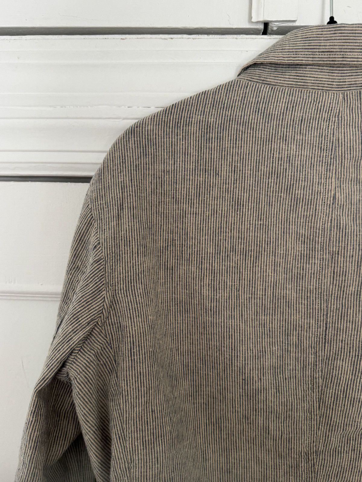 Corridor Corridor Small Natural Linen Ticking Stripe 3 Button Blazer Size 38R - 13 Thumbnail