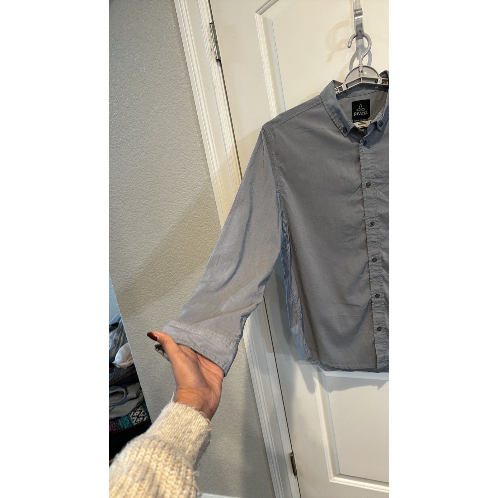 Prana Prana sz xl Gray Long Sleeve Tencel Blend Button Up Shirt Size US XL / EU 56 / 4 - 4 Thumbnail