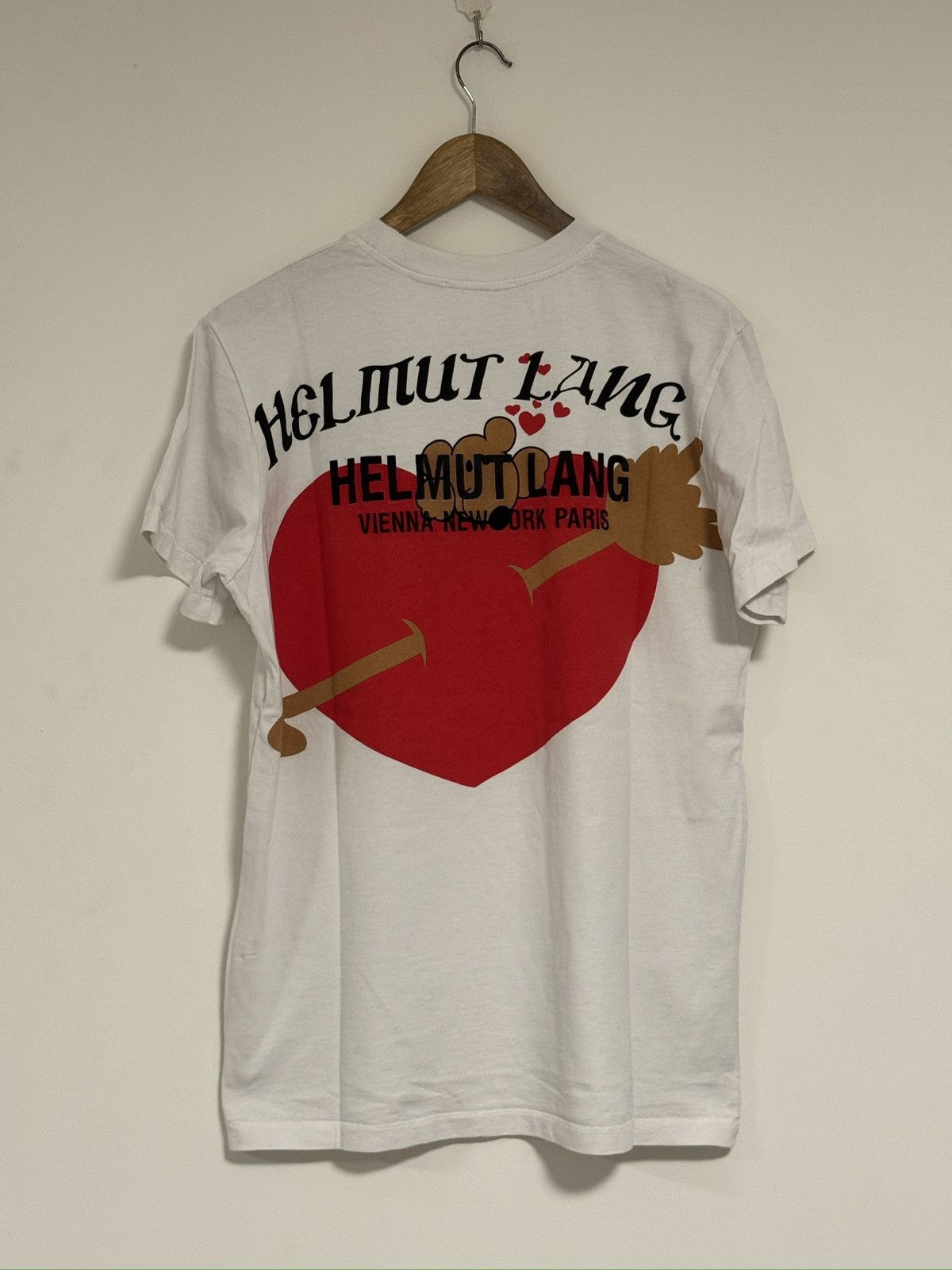Helmut Lang Valentine teddy bear tshirt Size US M / EU 48-50 / 2 - 1 Thumbnail