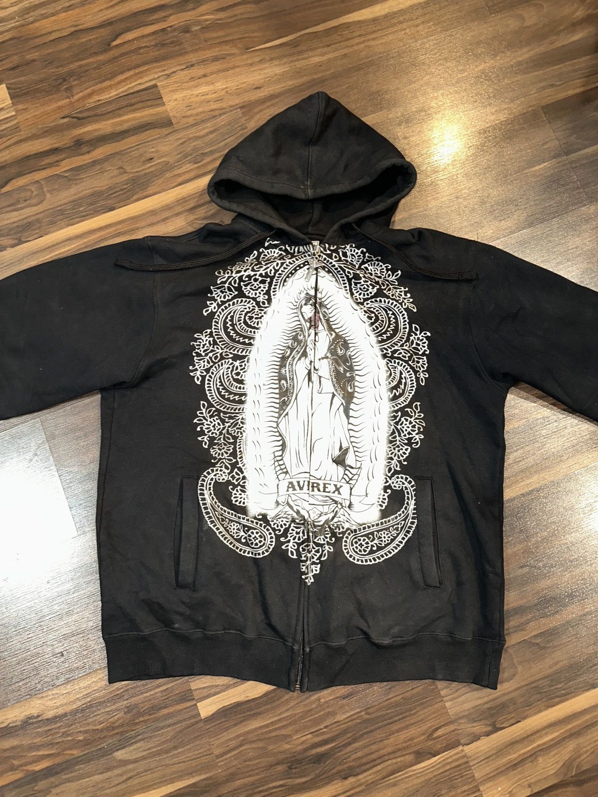 Vintage Avirex Virgin authentic Mary zip up hoodie