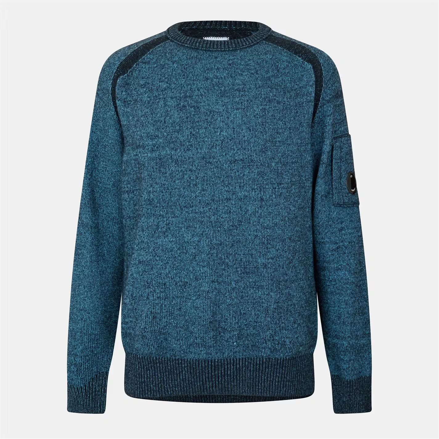 C.P. Company o1g2r1mq0426 Crew Knitted Turtle Neck Jumper in Blue Size US XXL / EU 58 / 5 - 1 Thumbnail