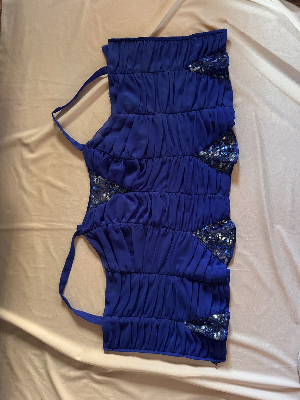 Designer × Vintage Unique Cocktail Hoffmann vintage top corset sequins Size XL / US 12-14 / IT 48-50 - 11 Thumbnail