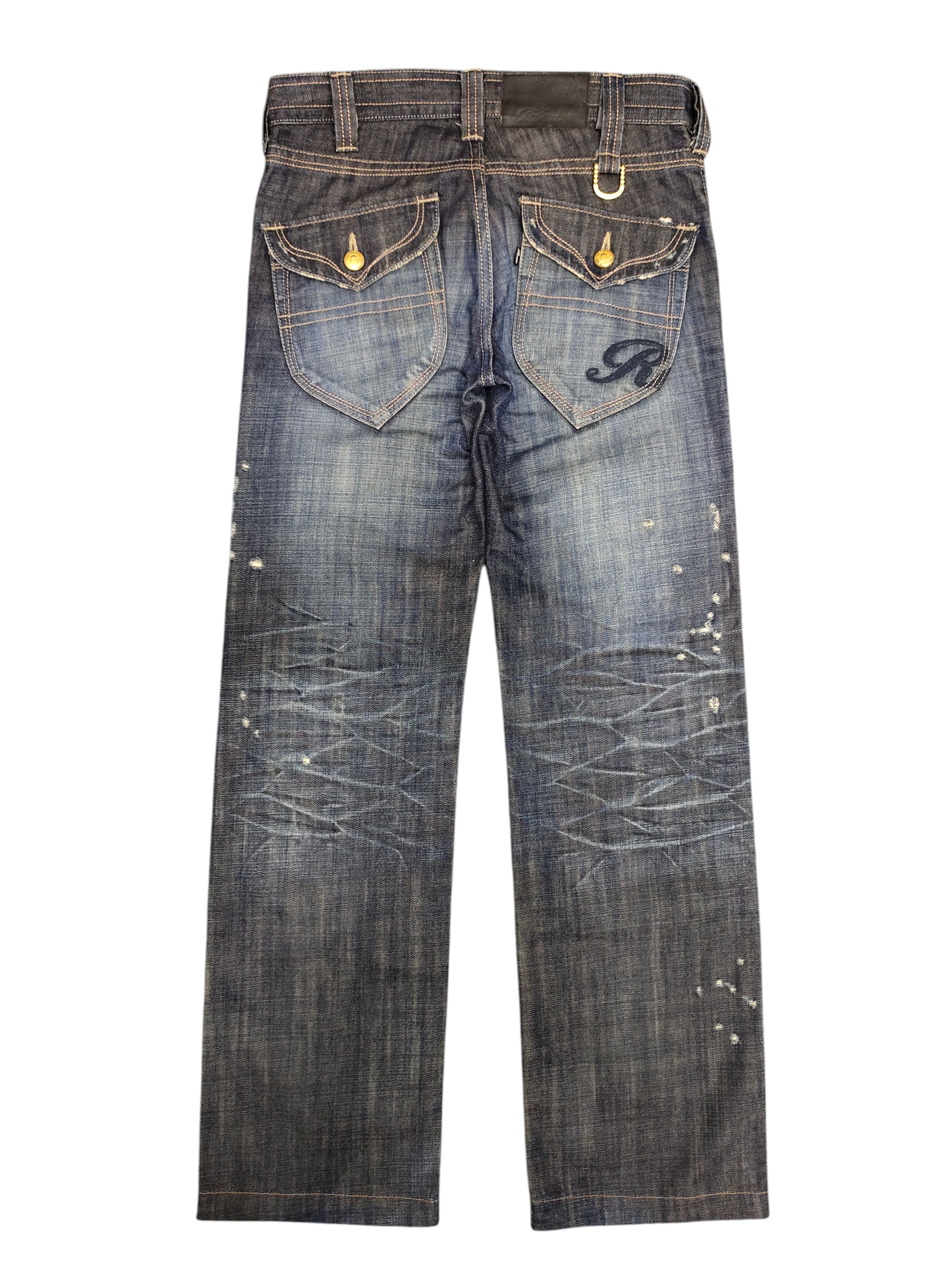 Roen Roen Japan Skull Clawmark Distress Denim Jeans Size US 31 - 7 Thumbnail