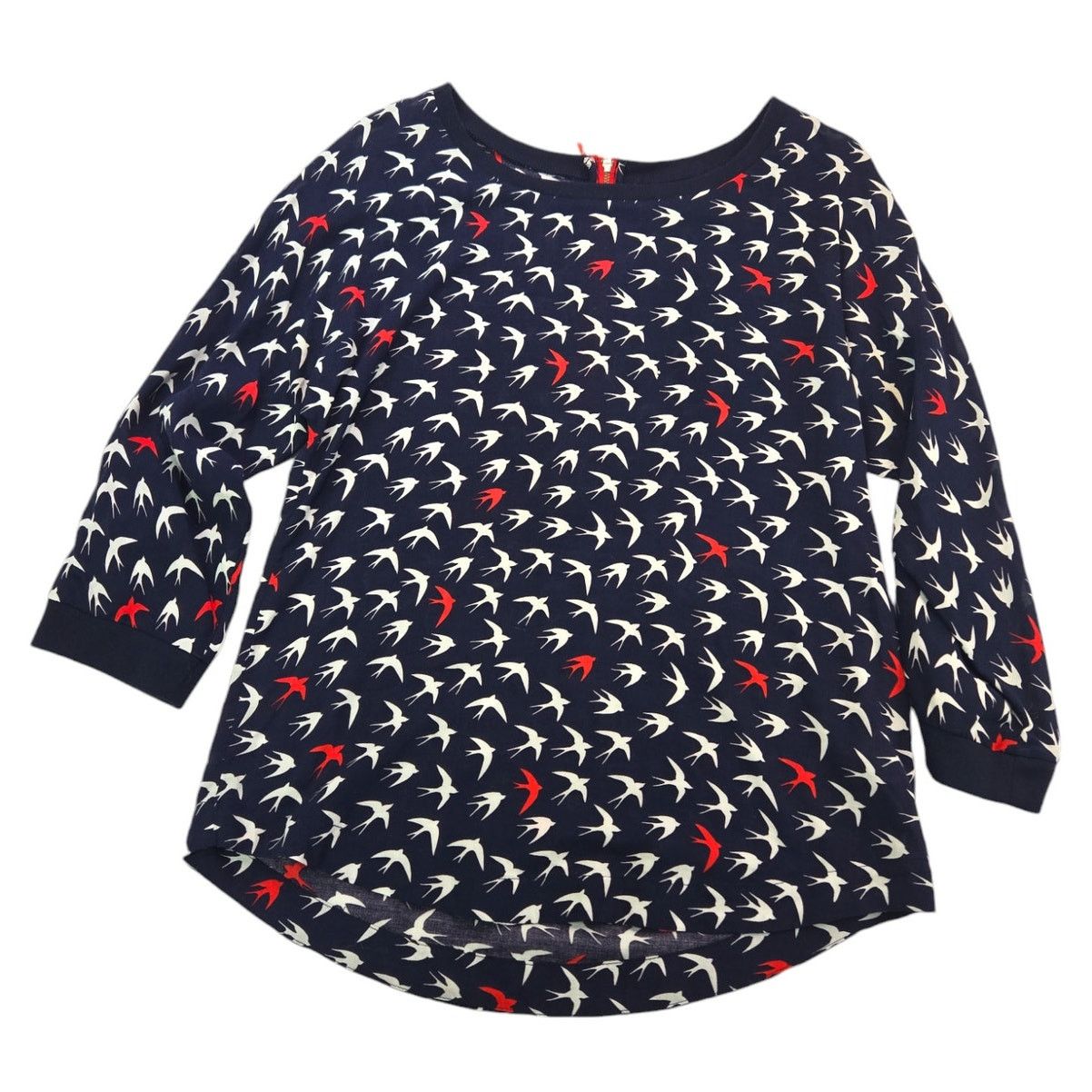 Anthropologie Anthropologie Maeve | 3/4 Sleeve Flock of Birds Shirt | Sz 2 Size XS / US 0-2 / IT 36-38 - 1 Thumbnail