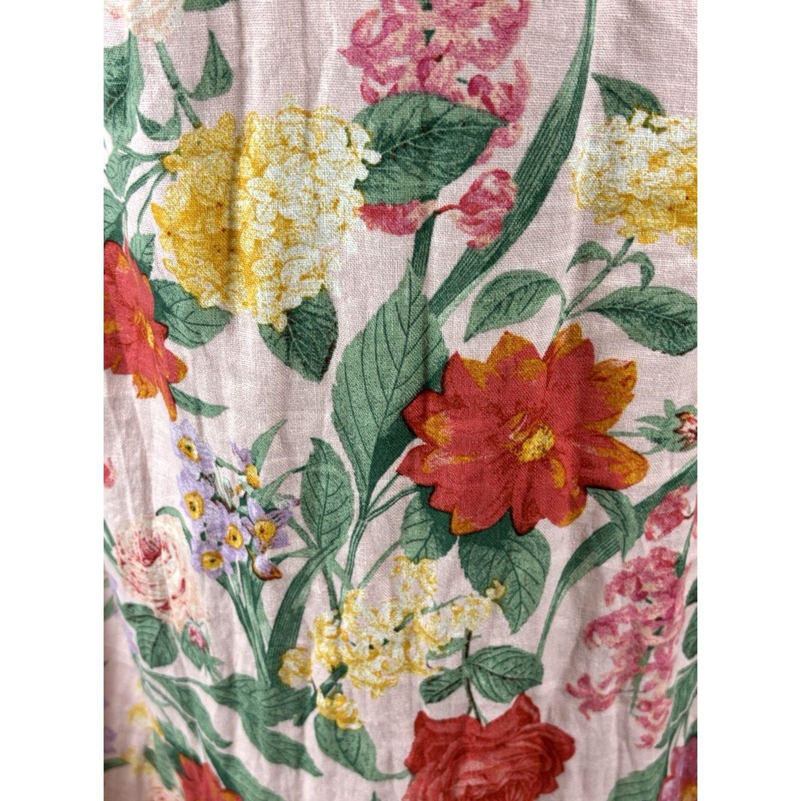 Old Navy Old Navy Women’s Fit & Flare Floral Linen Blend Twist Front Maxi Dress M Spring Size M / US 6-8 / IT 42-44 - 6 Thumbnail