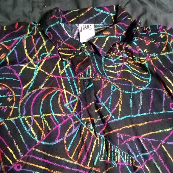 Basic Editions Vintage Basic Editions Abstract Geometric Hawaiian Shirt Size US L / EU 52-54 / 3 - 1 Thumbnail