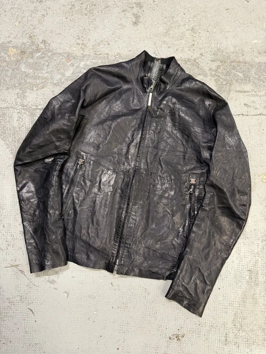 Isaac Sellam Experience Isaac Sellam Dark Purple Backzip Premium Leather Avant-Garde Jacket Size US L / EU 52-54 / 3 - 8 Thumbnail