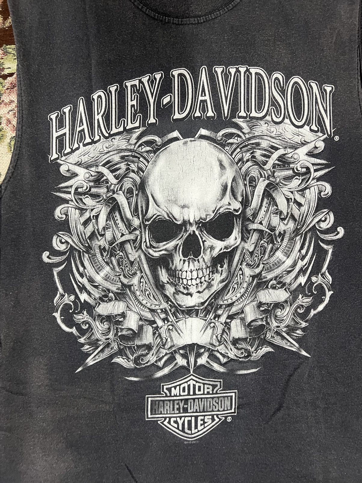 Harley Davidson × Vintage Sleeveless Shirt - Harley Davidson HD Size US M / EU 48-50 / 2 - 2 Thumbnail