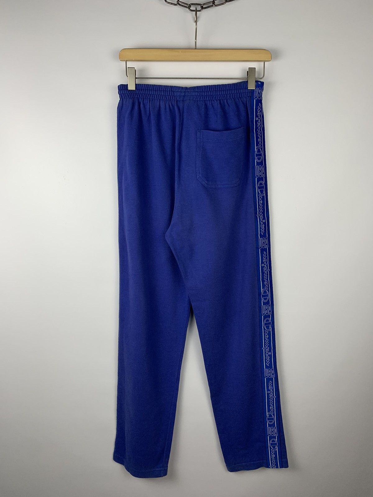 Champion Vintage 1990s Champion Sweatpants Blue multi logo Size US 34 / EU 50 - 11 Thumbnail