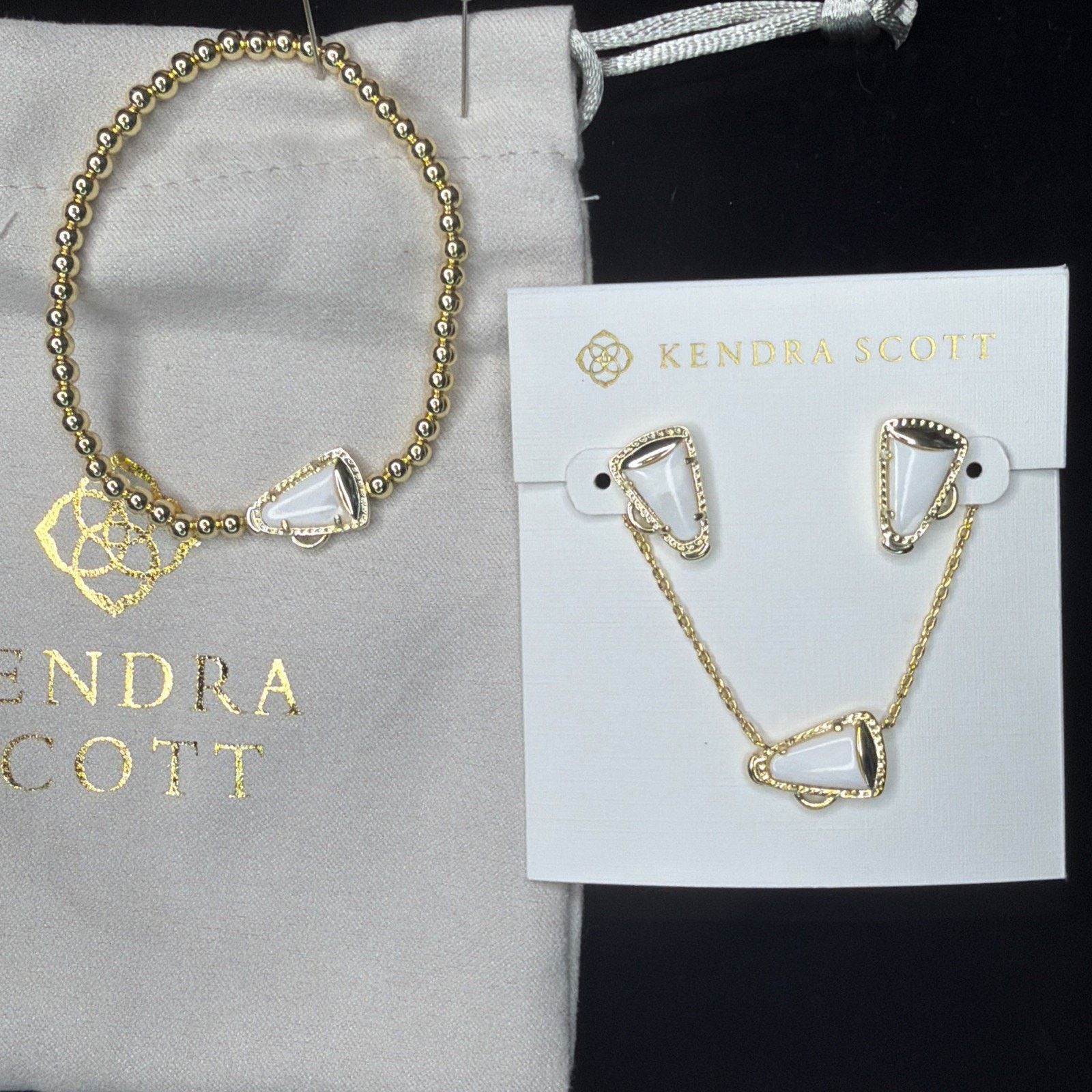 Kendra Scott Kendra Scott Cheer Necklace Earrings Stretch Bracelet 3 Set Size ONE SIZE - 3 Thumbnail