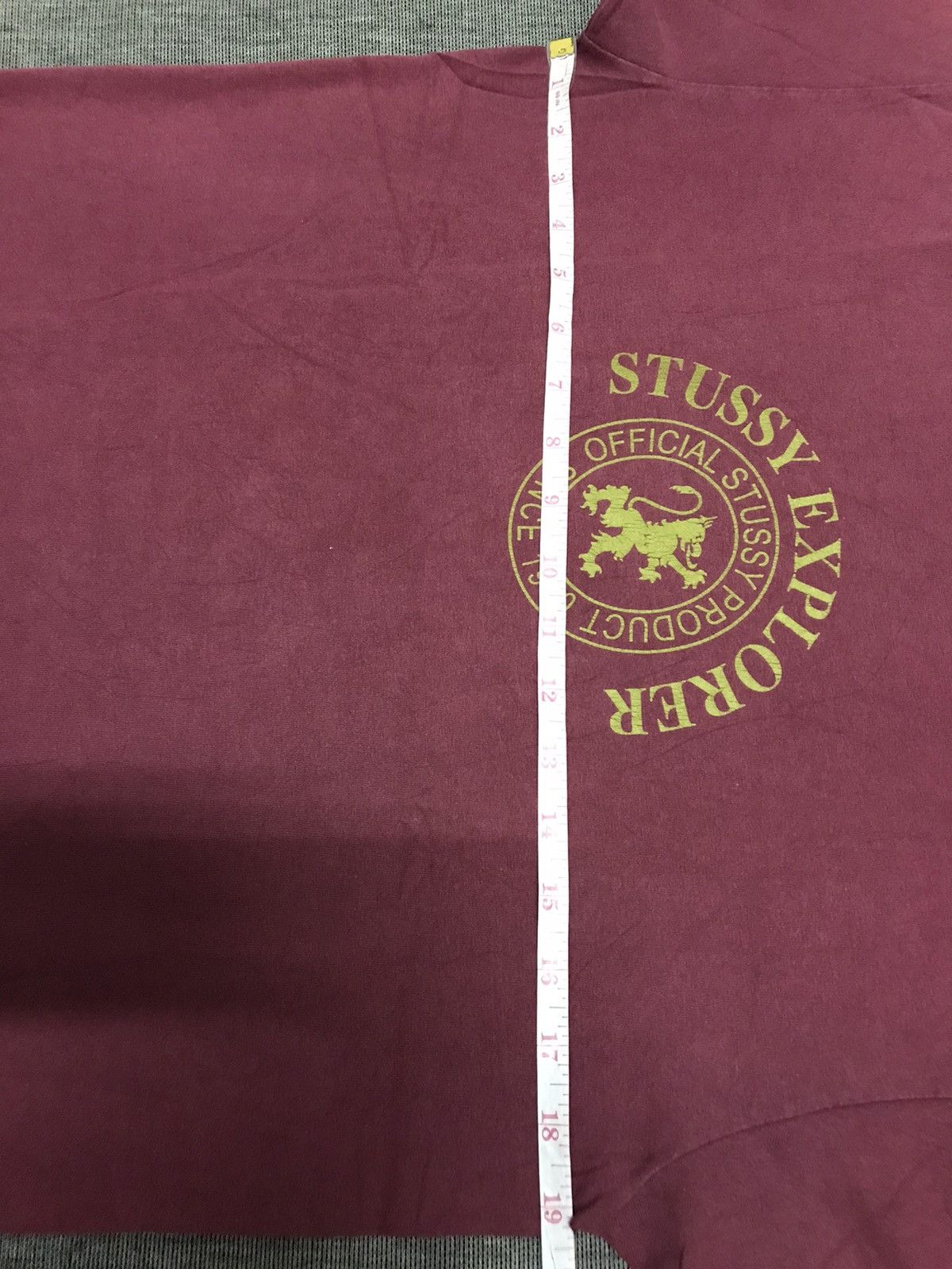 Stussy × Vintage Vintage Stussy Explorer Maroon Sunfaded Tees Size US M / EU 48-50 / 2 - 11 Thumbnail