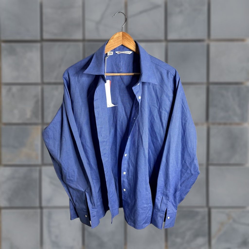 Cutter & Buck Cutter & Buck Shirt Mens 3XL Big & Tall Blue Button Front Long Sleeve Casual Shirt Size US XXL / EU 58 / 5 - 1 Thumbnail