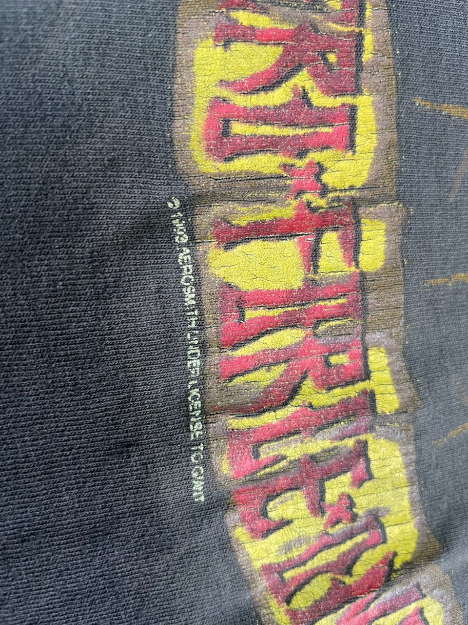 Aerosmith Vintage 90s Sun Faded Aerosmith Aero Force One Band Tees Size US M / EU 48-50 / 2 - 4 Thumbnail