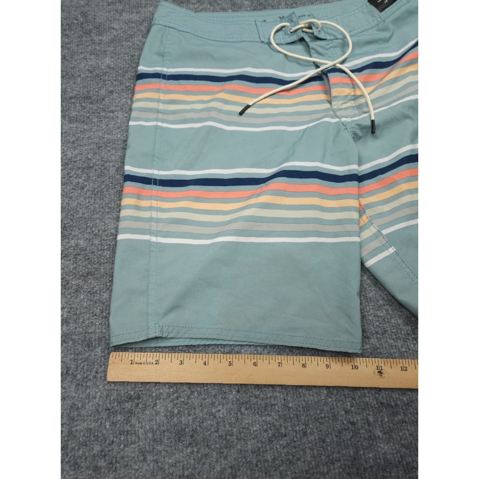 RVCA RVCA Swim Trunks Shorts Men 32 Blue Striped Hawaiian 19" NWT Board Shorts Multicolor Size US 32 / EU 48 - 4 Thumbnail