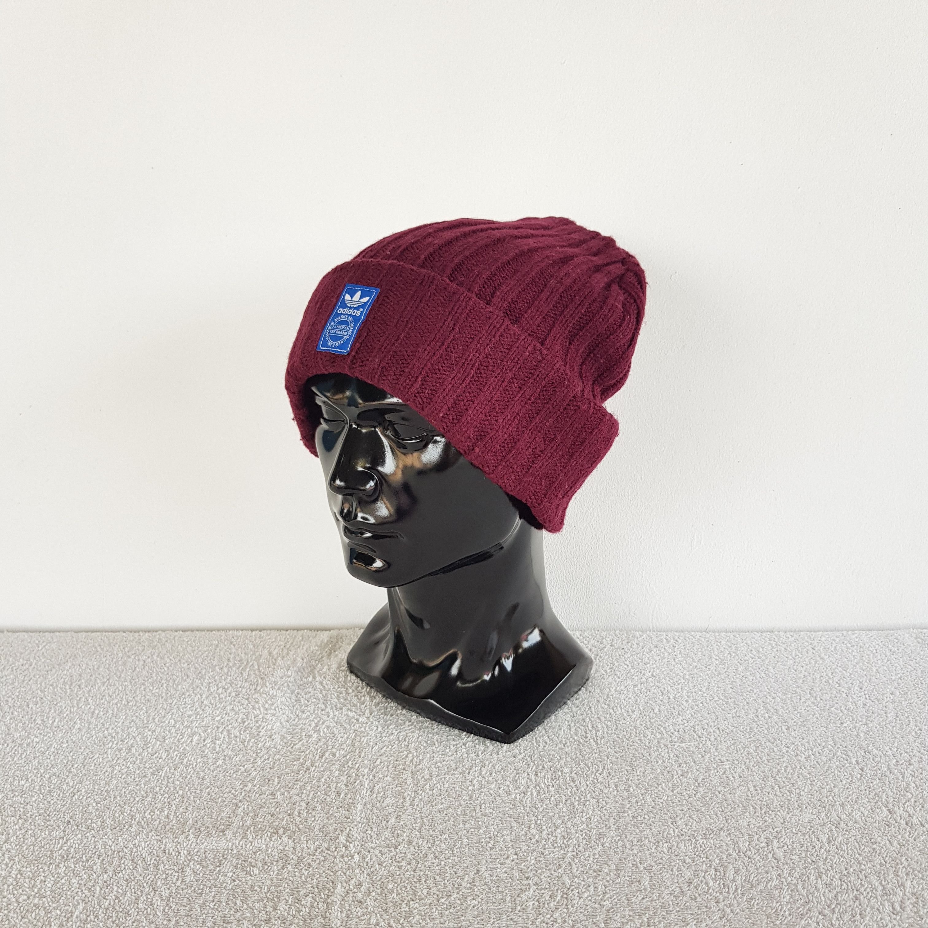 Adidas Vintage Adidas Beanie Y2K Adidas Knit Snow Caps Hats Size ONE SIZE - 1 Thumbnail